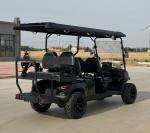 Luxury High-End Black 4+2 Seater Lithium Battery Off-Road Electric Golf Cart