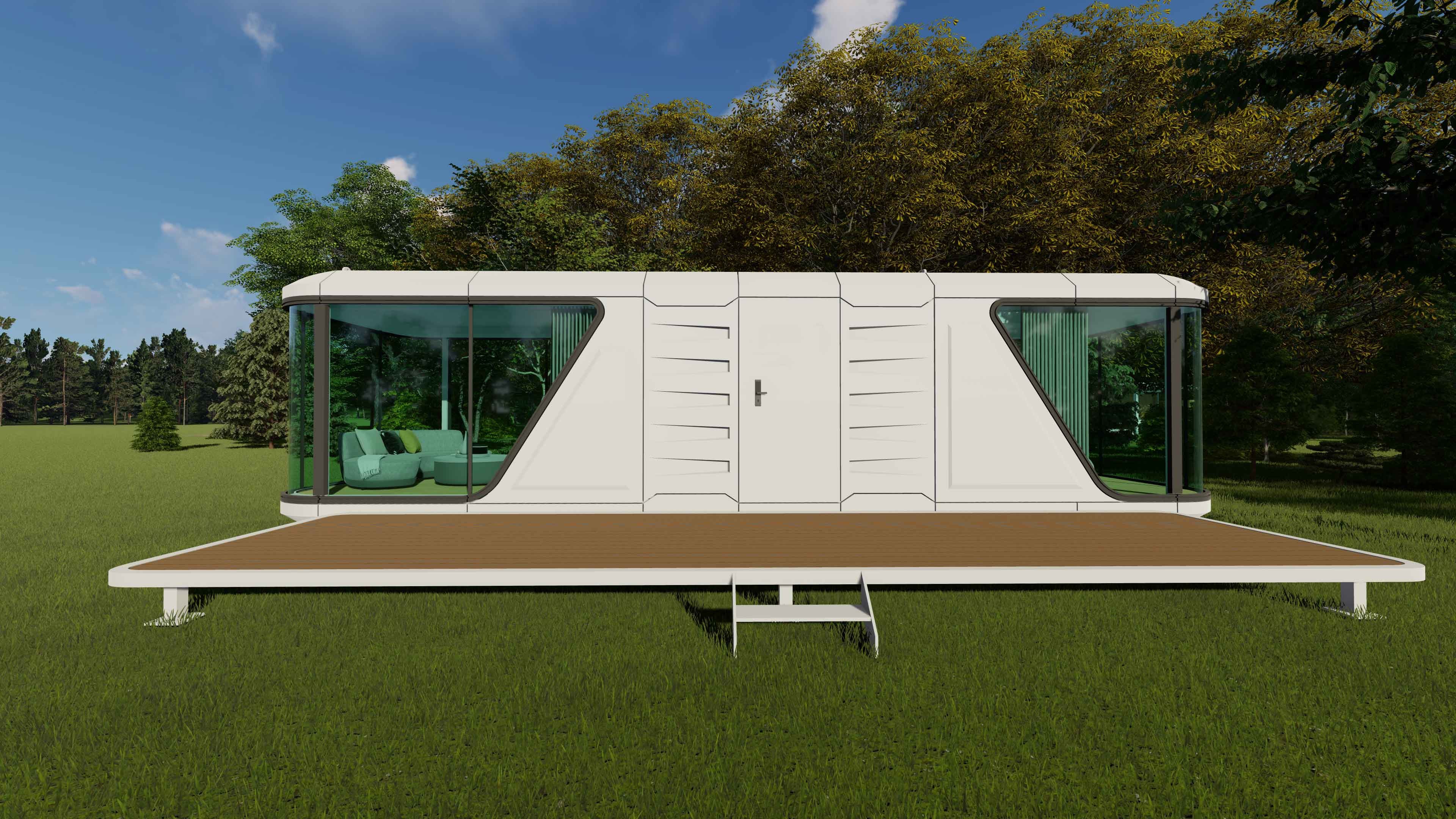 Luxury Facility Space Capsule Home Mobile Family Space Capsule 10tons 11.5*3.3*3.2m