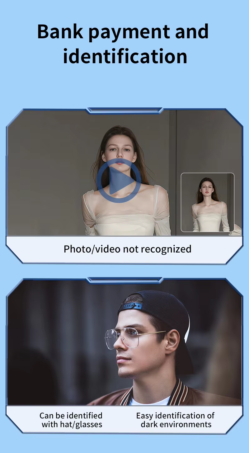 S555 Face ID Recognition Door Lock with Card Key Code Palm Tuya Wifi App for Unlock