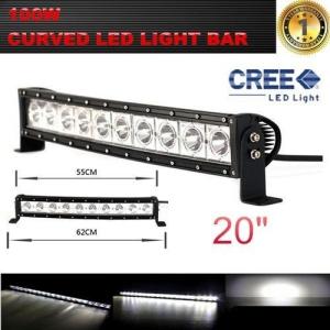 Wholesale Single Row 20-Inch 9000lm 100W Curved Cree LED Offroad Light Bar 4WD Boat UTE Driving ATV from china suppliers