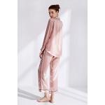 Breathable Womens Silky Pyjamas Sleepwear Ladies Silk Nightwear 70cm Length
