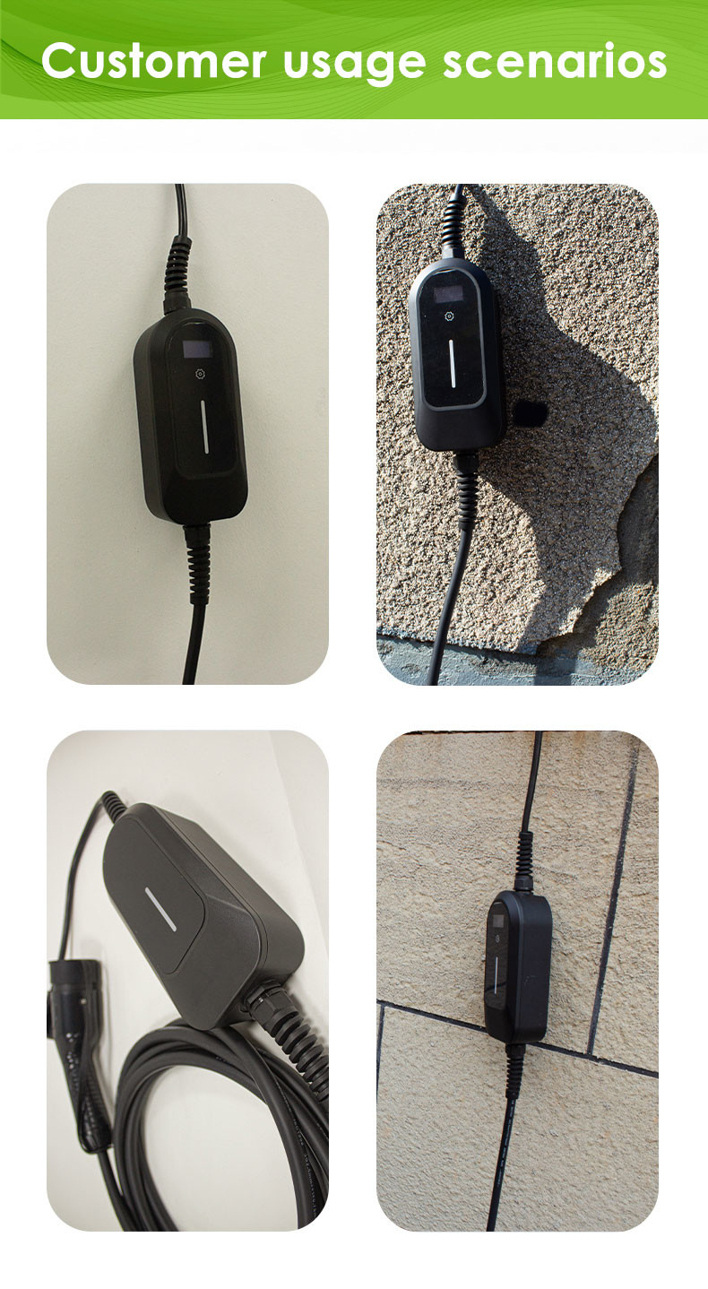 EVCOME Ev Charger Portable (220V Max 16A Ajuable) OEM ODM With IEC 61851 SAE J1772 GBT 20234