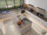Modern Kitchen Cabinet Fadior S U-Shaped Ultra-Modern Stainless Steel Kitchen