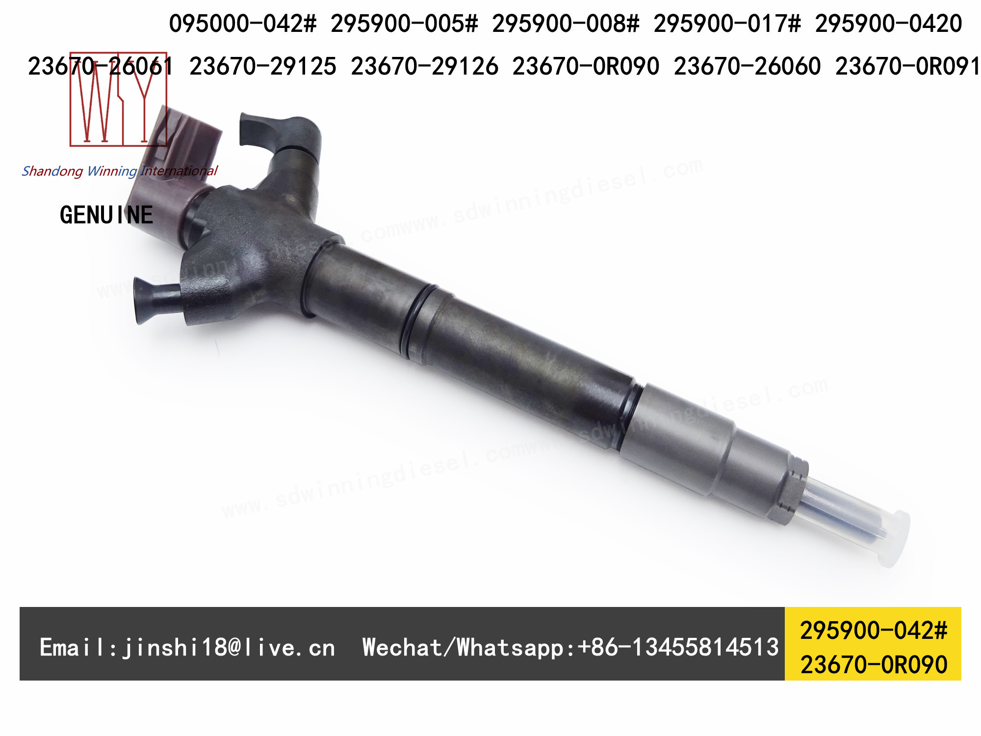 DENSO GENUINE AND BRAND NEW DIESEL PIEZO FUEL INJECTOR ASSY 295900-0420, 295900-0050, 295900-0170, 295900-0080, 23670-0R