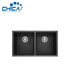 Wholesale Granite Composite Kitchen Double Bowl Under Mount Granite Kitchen Sink For House from china suppliers