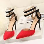 ZM024 New 2020 Summer Ladies High Heel Sandals Double Strap Sexy Cat Heel Women