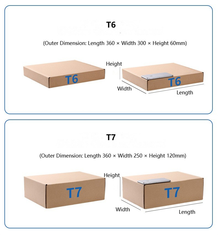 T1-T7 Corrugated Folding Custom Paper Packaging Box 1-3mm Deviation