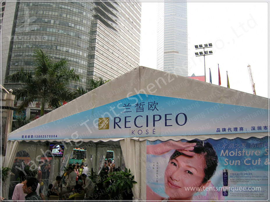 Outside Fabric Tent Structures 80KM / H Wind Load For Promotional Activities