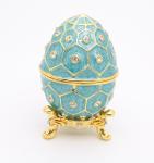Faberge Egg Crystals Jewelry Trinket Box Gift Enamel Easter Faberge Egg