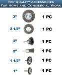 3 Inch Wire Wheel Brush Set 6pcs For Drill 4500rpm Coarse Type