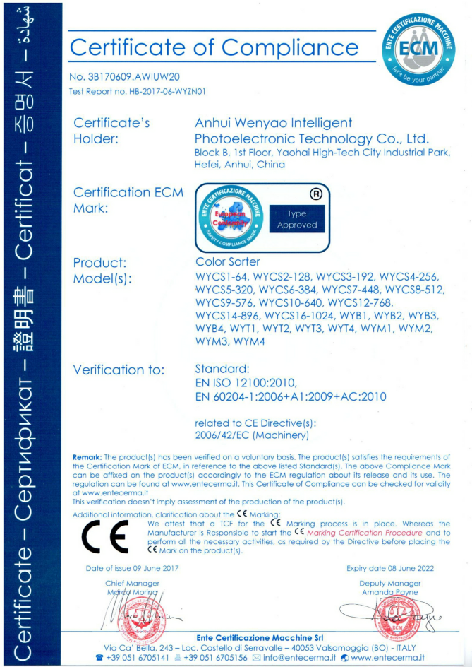 Automatic Intelligent Color Sorting Machine for Beans with High Accuracy and 99.99% Sorting Precision
