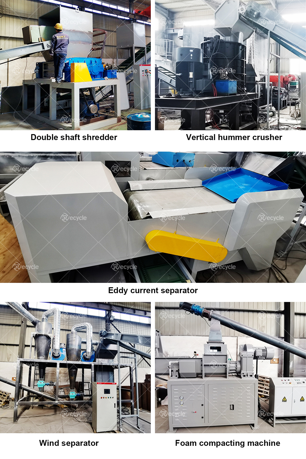 Large / Small Capacity Waste Refrigerator Recycling Line Eco Friendly