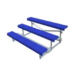 Aluminum Outdoor Metal Bleachers 3 Rows With Seats for Playground Training Field