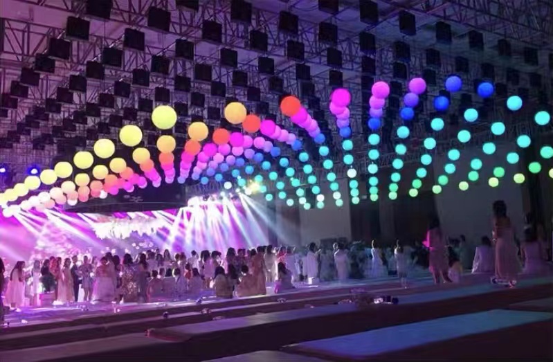 Stage Disco Ball LED Kinetic Light Matrix Light for Indoor 90 RGBW 500W Support Dimmer