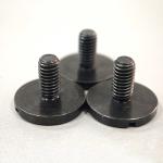 Length 15mm Stainless Steel Slot Head Screws With Black Zinc Coating