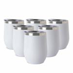 12oz White Stainless Steel Coffee Mug Double Wall Design For Long Time