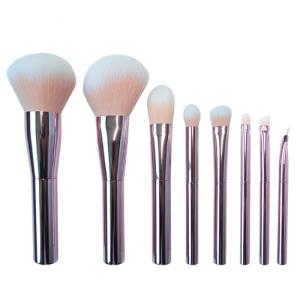 Wholesale Soft Hair Luxury Makeup Brush Set High Gloss Pink Aluminum Handle from china suppliers