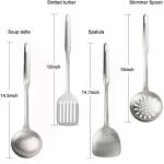 Odorproof Stainless Steel Kitchen Utensil Sets , Heat Resistant Utensil Set