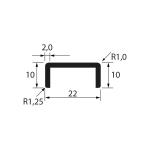U C Channel Aluminium Glass Clamp Brackets For Frameless Glass
