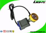 Hard Hat Coal Miners Headlamp 15000lux High Beam 6.6Ah Rechargeable Li - Ion