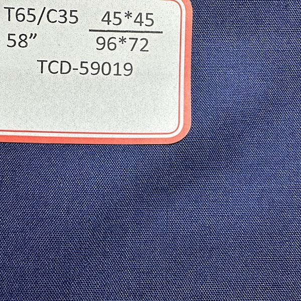 Tc 65/35 45X45 96X72 1/1 Pocket Cloth Dyed Polyester Cotton Shirt Fabric