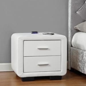 Wholesale 4 Legs Bluetooth Speaker Bedside Table Faux Leather from china suppliers