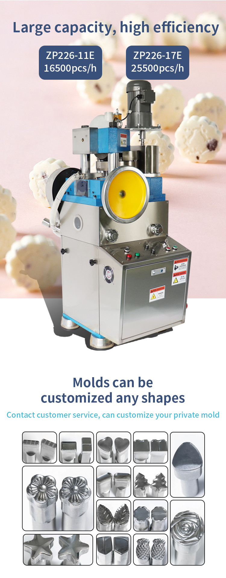 960RPM 11E Tablet Press Machine 4Kw Rotary Production Machine Mothball Sheet
