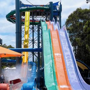 Fiberglass Galvanized steel Rainbow Racing Slides for Youth and Adults