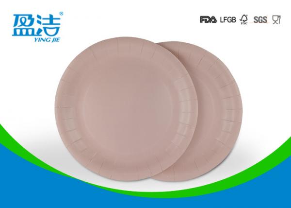 Quality Large Disposable Paper Plates 9 Inch Round Shape For Picnic And Party for sale