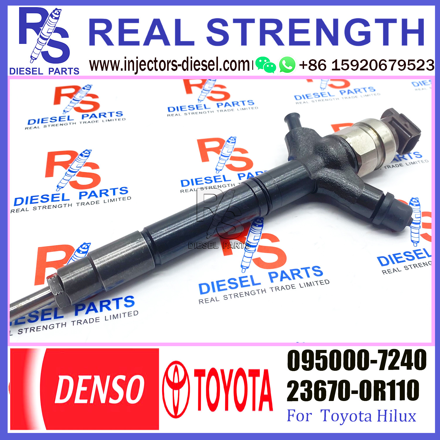 Common rail injector 23670-0R120 095000-7240 095000-7241 095000-7242095000-7243 injector for Toyota