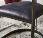 Single Genuine Leather Dining Room Chairs Metal Frame Home / Hotel Furniture