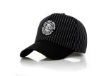 Grey Black Cotton Twill Baseball Cap , 3D Embroidery Logo Golf Minor League