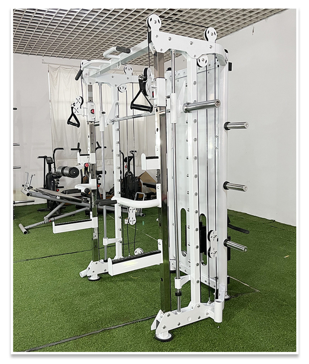 Multi-Function Trainer Smith Machine Squat Rack Home Gym Multi-Station Equipment
