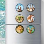 Cartoon PP PET PVC Image 3D Lentiuclar Magnets UV Printing Souvenir