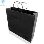 Heavy Duty Printed Paper Carrier Bags 20×21×8cm Matte Black Gift Bags
