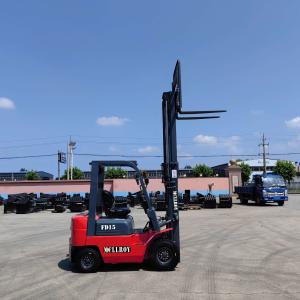 Wholesale 1500kg Loading Capacity Diesel Powered Forklift FD15 Overhead Guard Height 2040mm from china suppliers