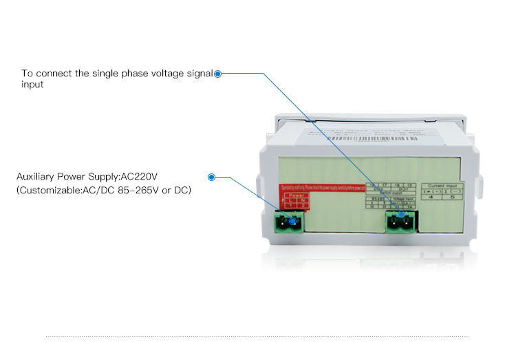 Power Distribution System LED AC/DC Power 48*96mm Digital Single-phase Voltage Meter
