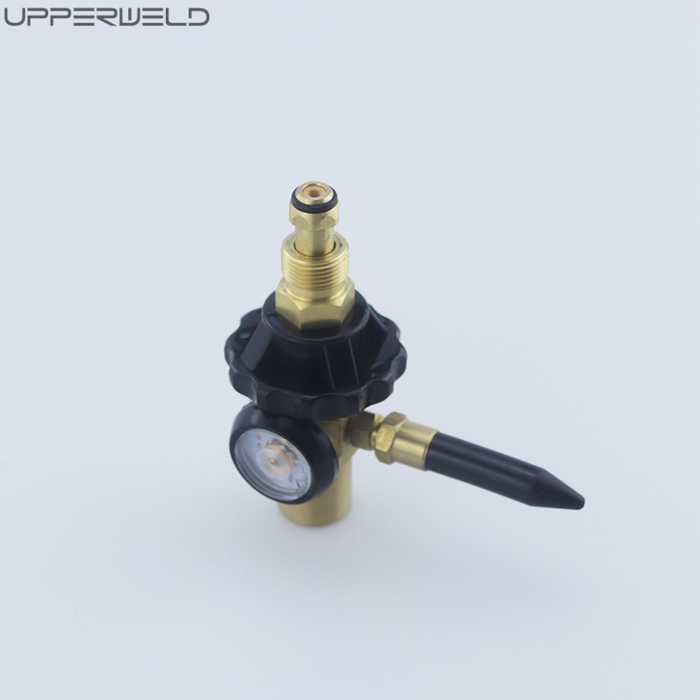Outlet Nut Screw Balloon Filler Regulator with Cylinder Content Gauge and Rubber Nozzle