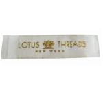 PMS Color Folded Woven Labels Recycled For Garment , Woven Dress Labels
