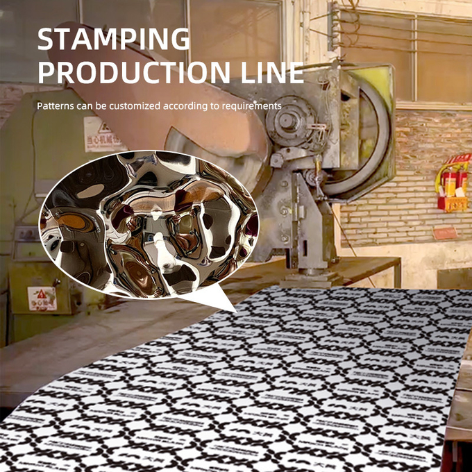 Large Water Ripple Stainless Steel Plate For Indoor Outdoor Wall Ceiling Decoration