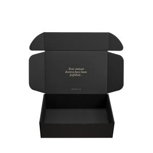 Wholesale Black Cardboard Product Boxes Retail Shipping Boxes With Sliver Foil Stamping Logo from china suppliers