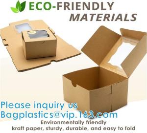 Wholesale Chocolate Takeaway kraft, Christmas Cookie Bakery Treat Box Set With Window, Cardboard Jewelry shoulder box from china suppliers