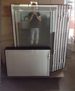 Wholesale 50MM 1.2M Glass Panels With Blinds Inside Glass For French Doors Noiseproof from china suppliers