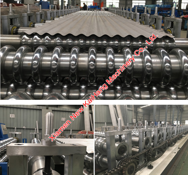 Corrugated Sheet Roll Forming Machine , High Precision Cold Roll Forming Machine
