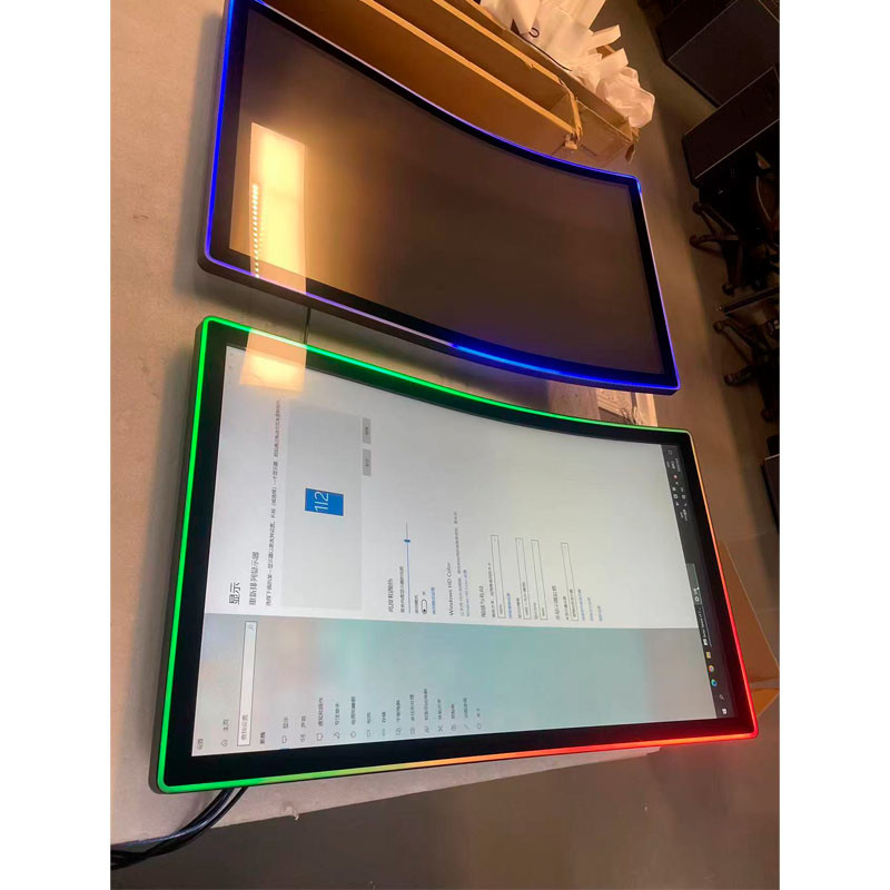 New Custom 300cd/㎡ C-Shape Brightness 32 Inch Curved Touch Screen Curved Screen Touch Integrated Machine Digital Screens