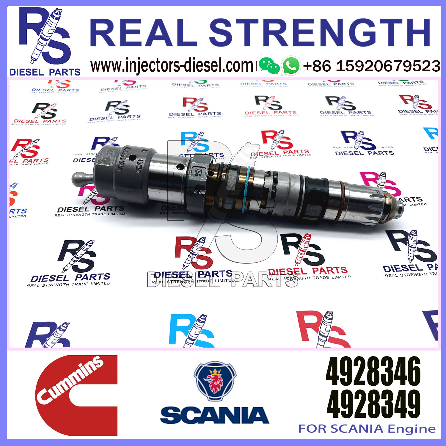 QSK23 Diesel Engine Common Rail Fuel Injector 4087887 4010163 3766446 4326781 4928346