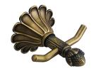 Double Robe Hooks Brass Bathroom Decorations , Family Bathroom Products