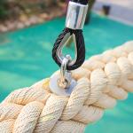 Suspension Children's Playground Rope Bridge Commercial 150mm Polyester Rope