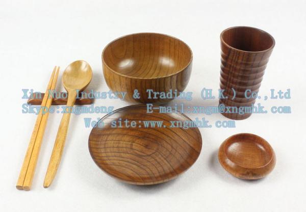 Wooden utensils, wooden chopsticks, wooden cup, wooden bowls, wooden dishes,