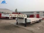 3-6 Axles Low Bed Truck Trailer , Low Bed Container Semi Trailer 60t